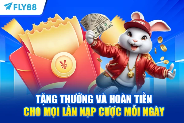 Tặng thưởng và hoàn tiền cho mọi lần nạp cược mỗi ngày