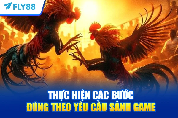 Thực hiện các bước đúng theo yêu cầu sảnh game